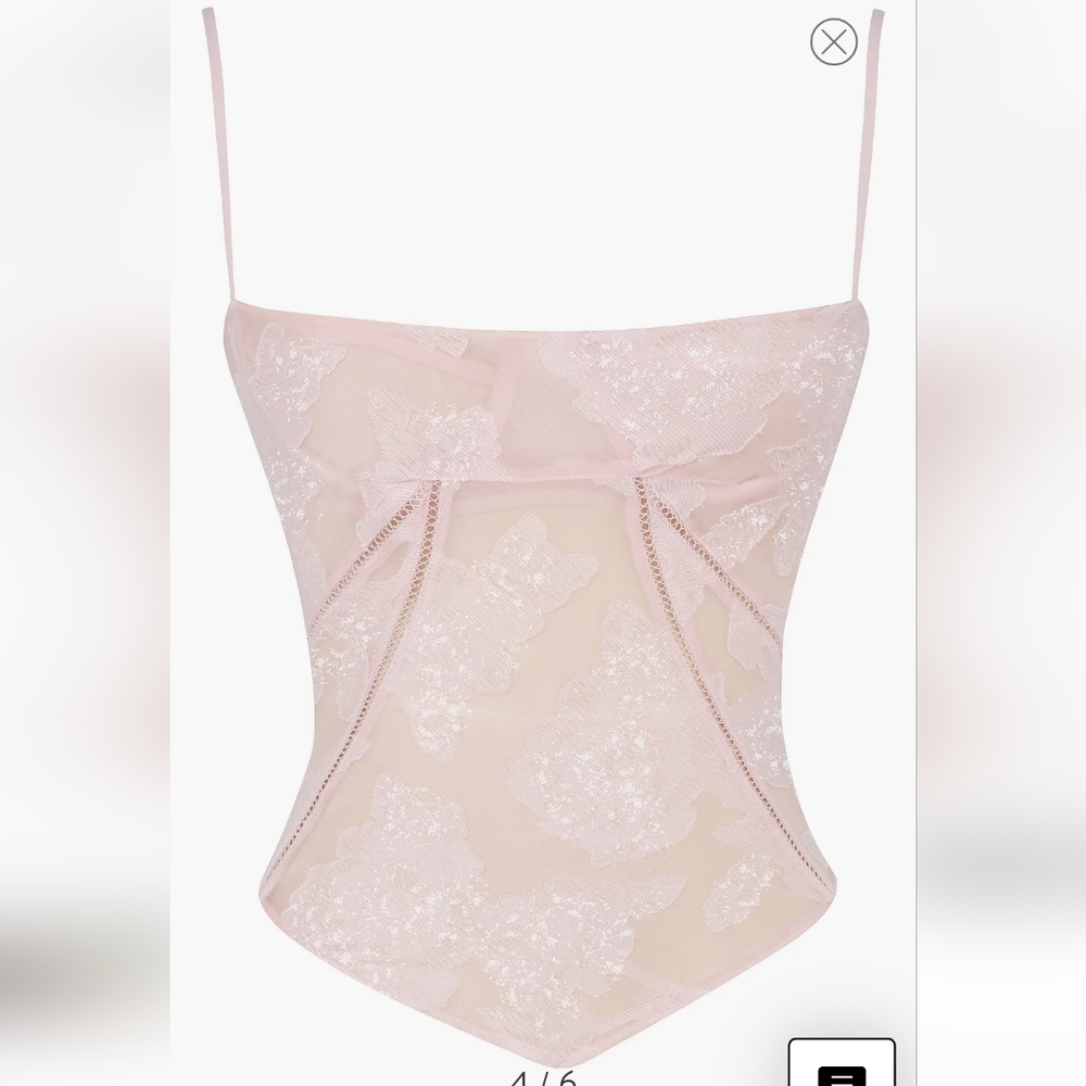 House of CB Pink Lace Corset Top